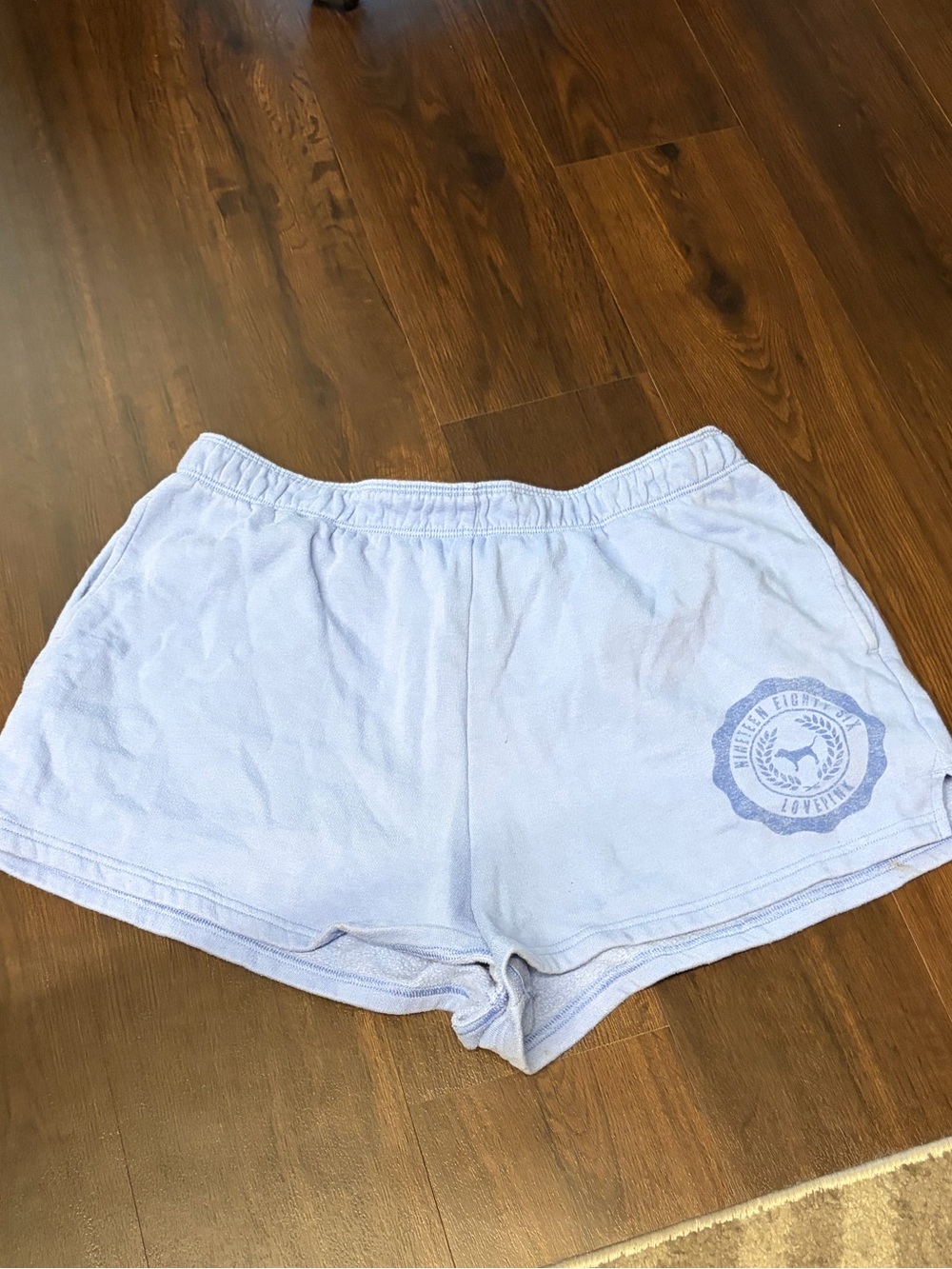 PINK Victoria's Secret Light Blue Athletic Lounge Shorts